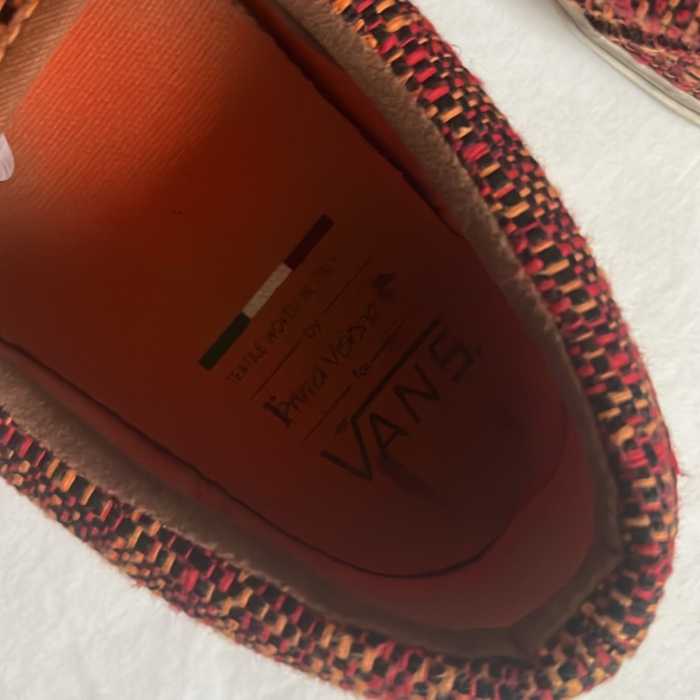 Prima Visione x Vans limited edition red orange woven lace up sneakers - Picture 3 of 9